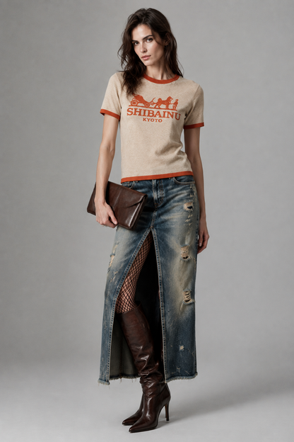 ARMATTI × “SHIBAINU KYOTO – Carriage” Unisex Knitted Classic Tee